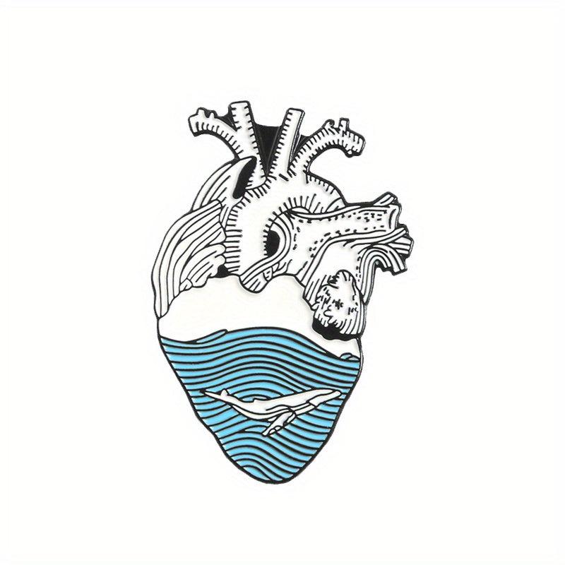 Heart Shaped Jewelry Brooch For Men - Pins For Men