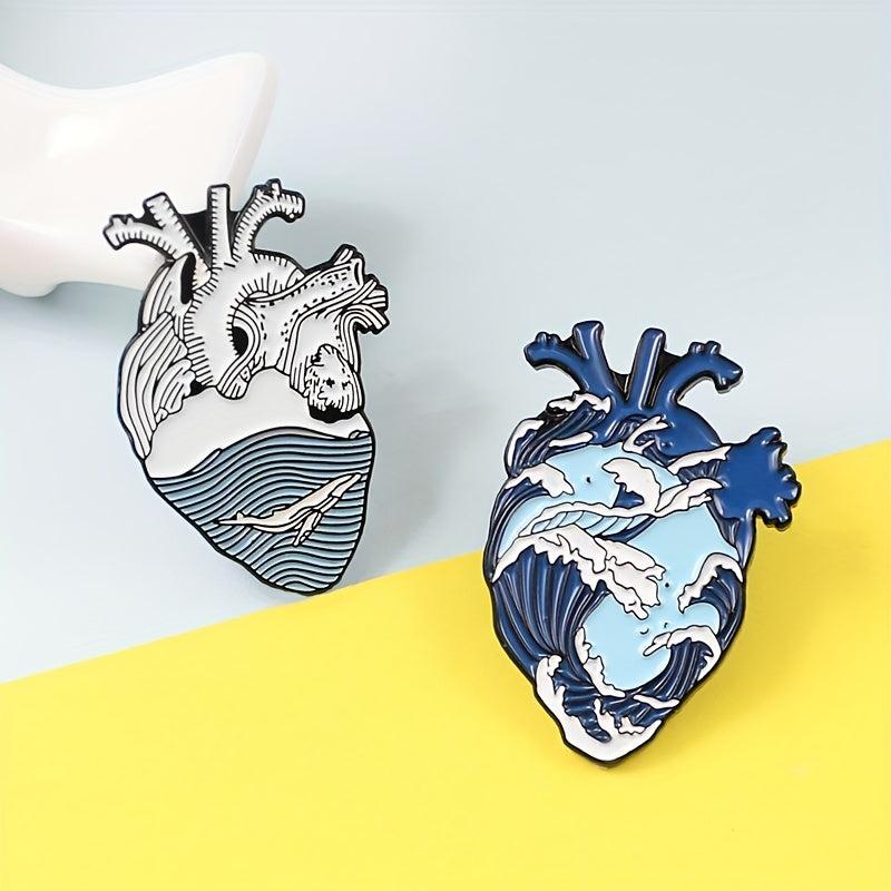 Heart Shaped Jewelry Brooch For Men - Pins For Men