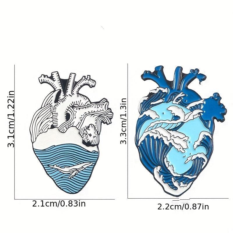 Heart Shaped Jewelry Brooch For Men - Pins For Men