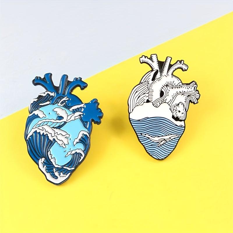 Heart Shaped Jewelry Brooch For Men - Pins For Men