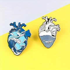 Heart Shaped Jewelry Brooch For Men - Pins For Men