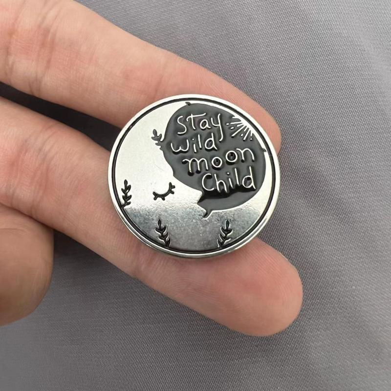 Magic Cat Moon Child Enamel Pin Men's Gift