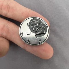 Magic Cat Moon Child Enamel Pin Men's Gift