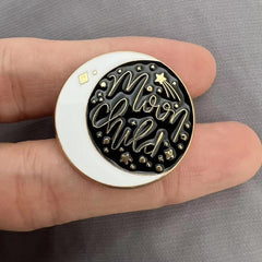 Magic Cat Moon Child Enamel Pin Men's Gift