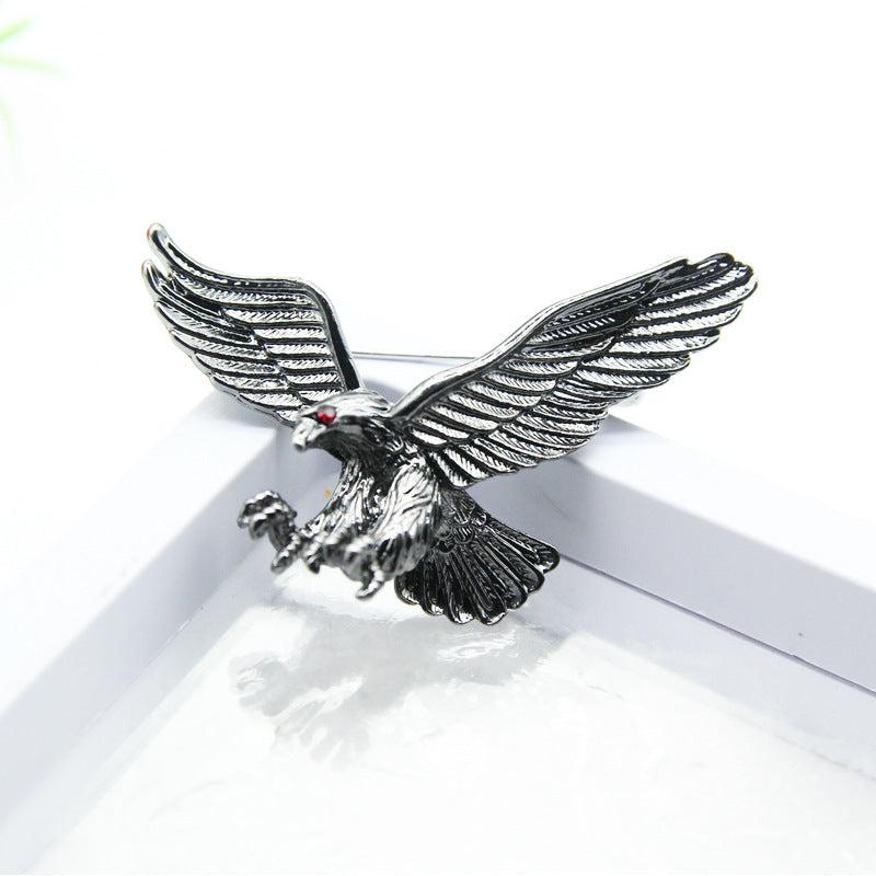 Men's Flying Eagle Brooches 3 Colors Animal Pins