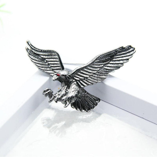 Men's Flying Eagle Brooches 3 Colors Animal Pins