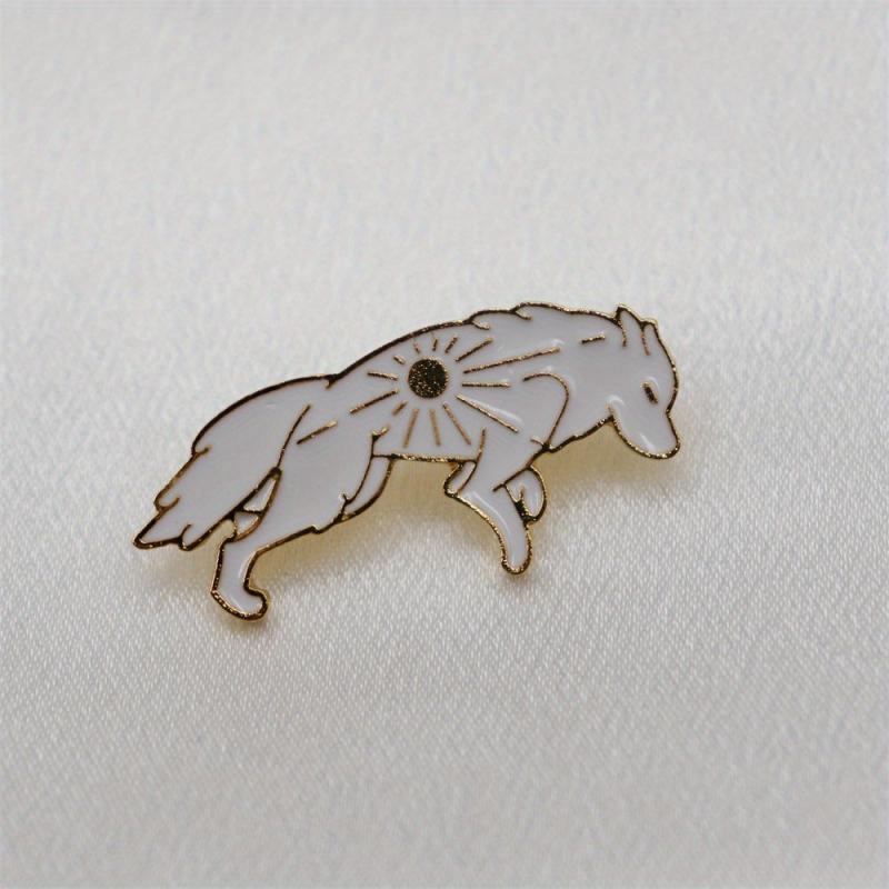Double Wolf Brooch For Men Cartoon Animal Series Brooch