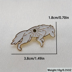 Double Wolf Brooch For Men Cartoon Animal Series Brooch