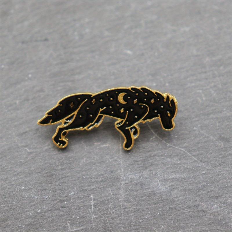 Double Wolf Brooch For Men Cartoon Animal Series Brooch