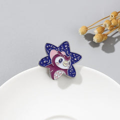 Cartoon Crane Jumper Brooch for Men