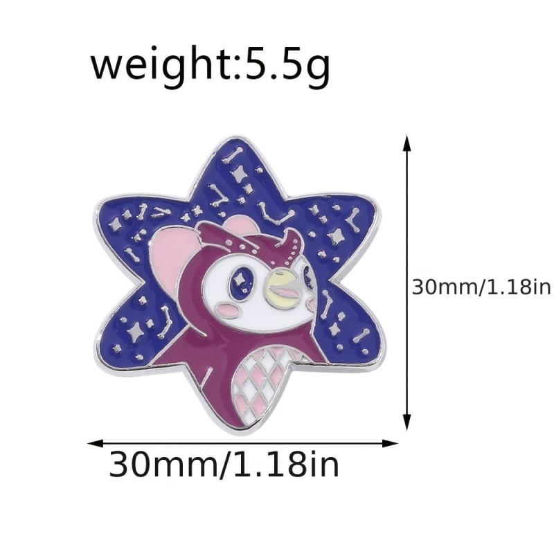 Cartoon Crane Jumper Brooch for Men