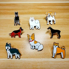 Men's Different Breed Puppy Brooches - Pet Animal Lapel Pin
