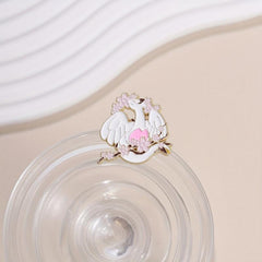 Dragon & Flower Brooch Backpack Clothing Badge Men's Brooch