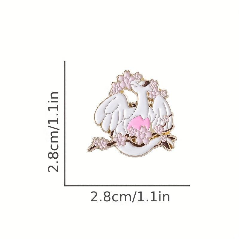 Dragon & Flower Brooch Backpack Clothing Badge Men's Brooch