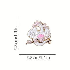 Dragon & Flower Brooch Backpack Clothing Badge Men's Brooch