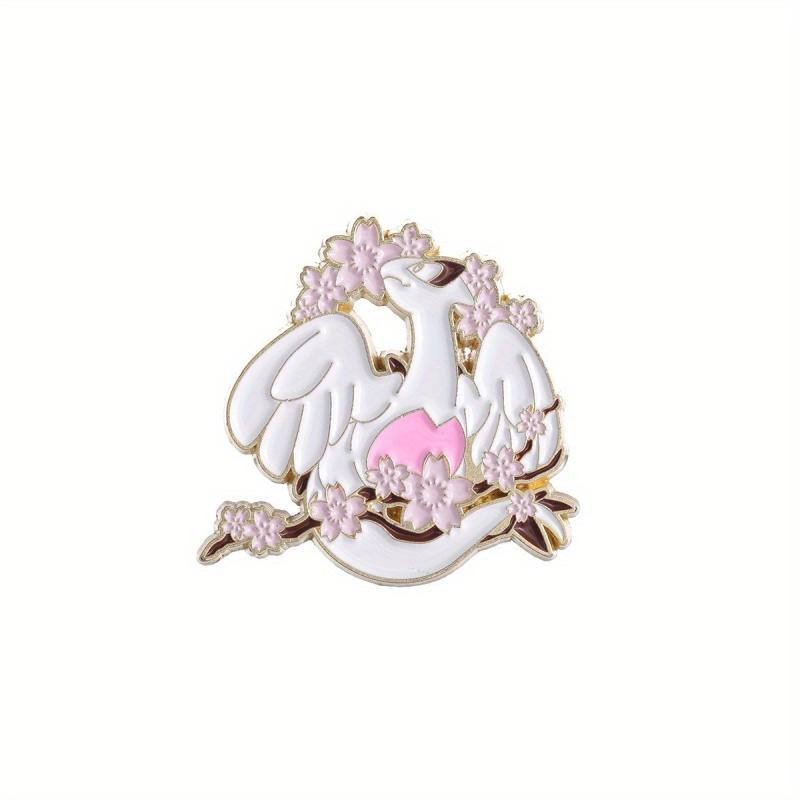 Dragon & Flower Brooch Backpack Clothing Badge Men's Brooch