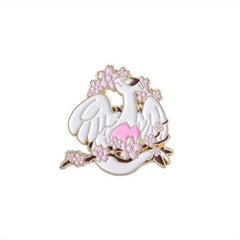 Dragon & Flower Brooch Backpack Clothing Badge Men's Brooch