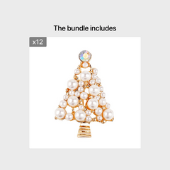 Christmas Pearl Tree Brooch