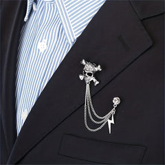 Lightning Chain Tassel Brooch Pin Minimalist Jewelry