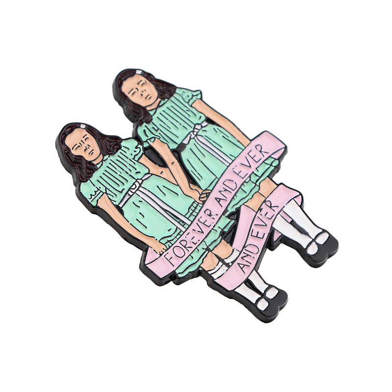 Enamel Pin Badges Brooches For Men Twin Girls Pins For Backpacks