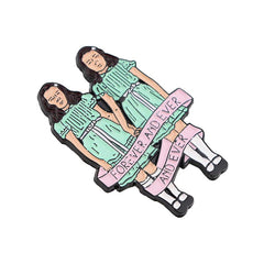 Enamel Pin Badges Brooches For Men Twin Girls Pins For Backpacks