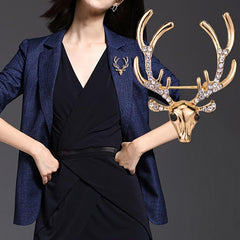 Men's Elk Brooch Tassel Chain for Shirt Suit