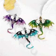 Retro Dragon Shape Brooch For Men