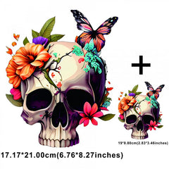 Skull Style Iron On Heat Transfer Film Patch For Men