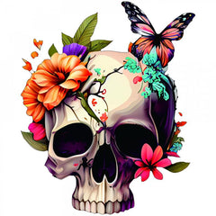 Skull Style Iron On Heat Transfer Film Patch For Men