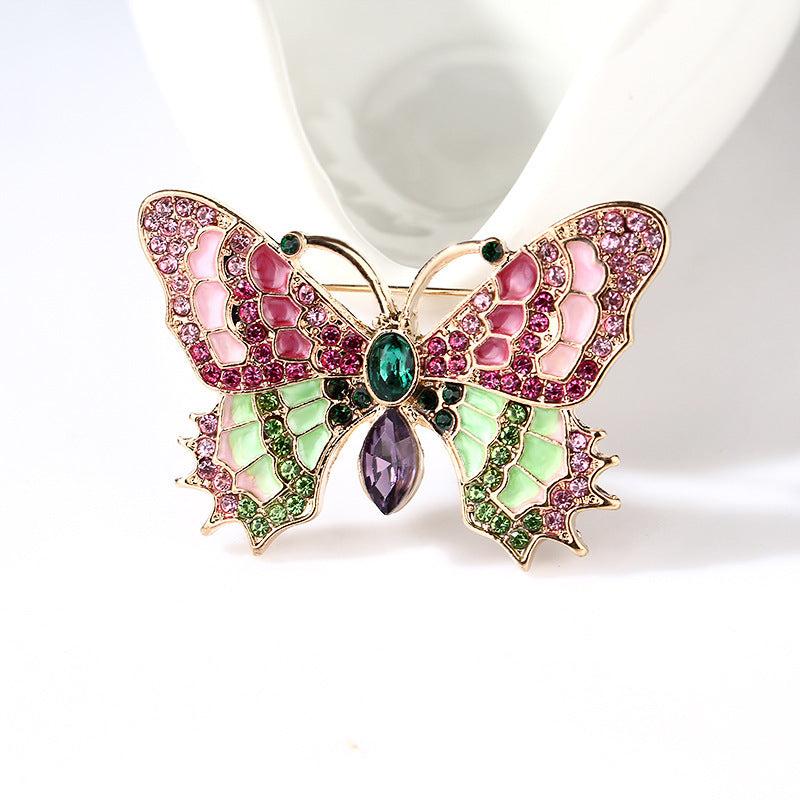 Vintage Butterfly Brooch Insect Coat Pin Baroque Style Clothing Accessory