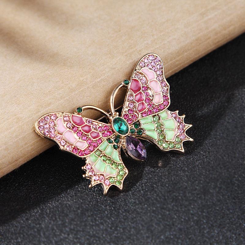 Vintage Butterfly Brooch Insect Coat Pin Baroque Style Clothing Accessory