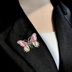 Vintage Butterfly Brooch Insect Coat Pin Baroque Style Clothing Accessory