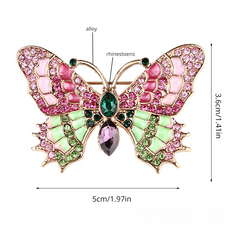 Vintage Butterfly Brooch Insect Coat Pin Baroque Style Clothing Accessory
