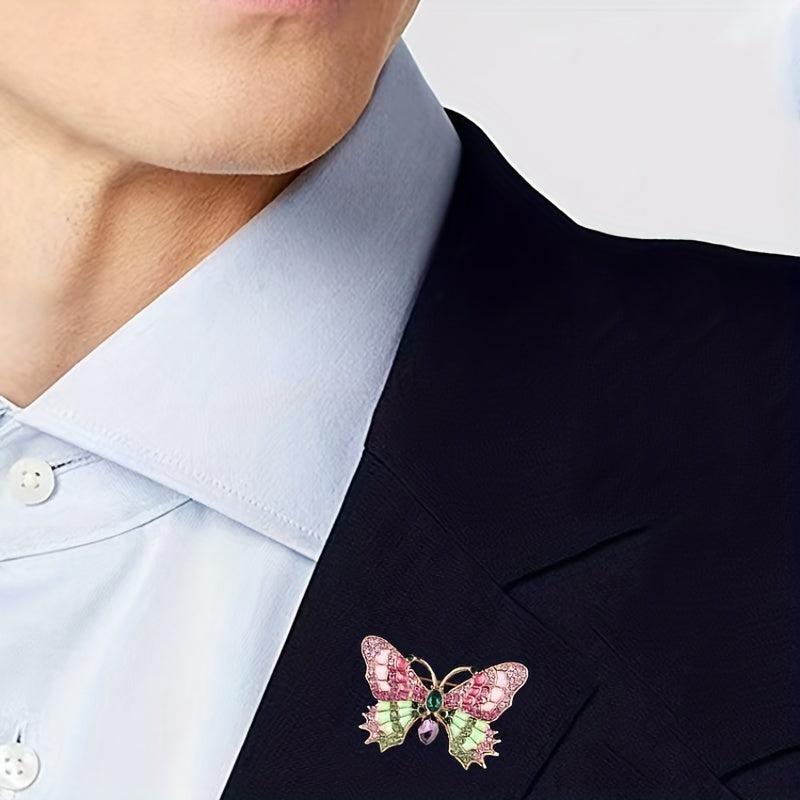 Vintage Butterfly Brooch Insect Coat Pin Baroque Style Clothing Accessory