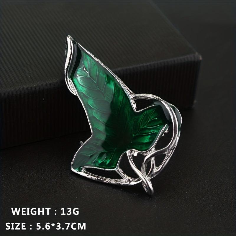 Leaf Shape Alloy Brooch Chest Flower Pin For Men
