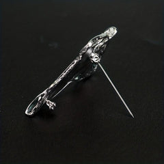 Leaf Shape Alloy Brooch Chest Flower Pin For Men