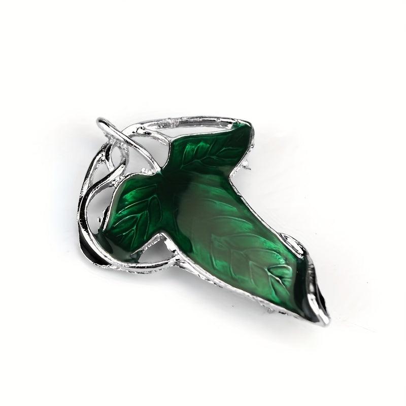 Leaf Shape Alloy Brooch Chest Flower Pin For Men