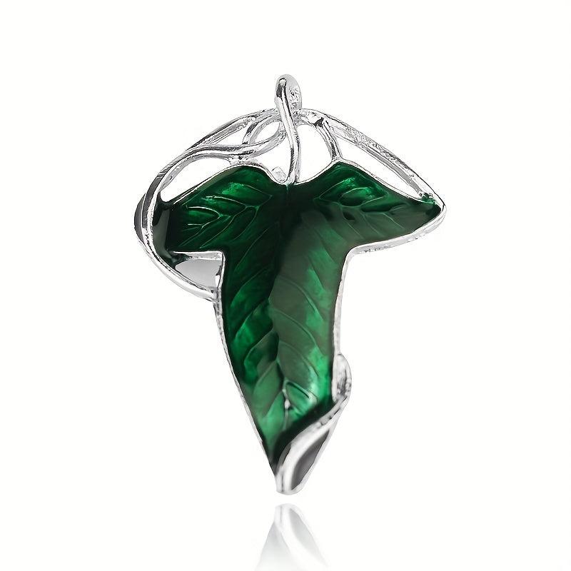Leaf Shape Alloy Brooch Chest Flower Pin For Men