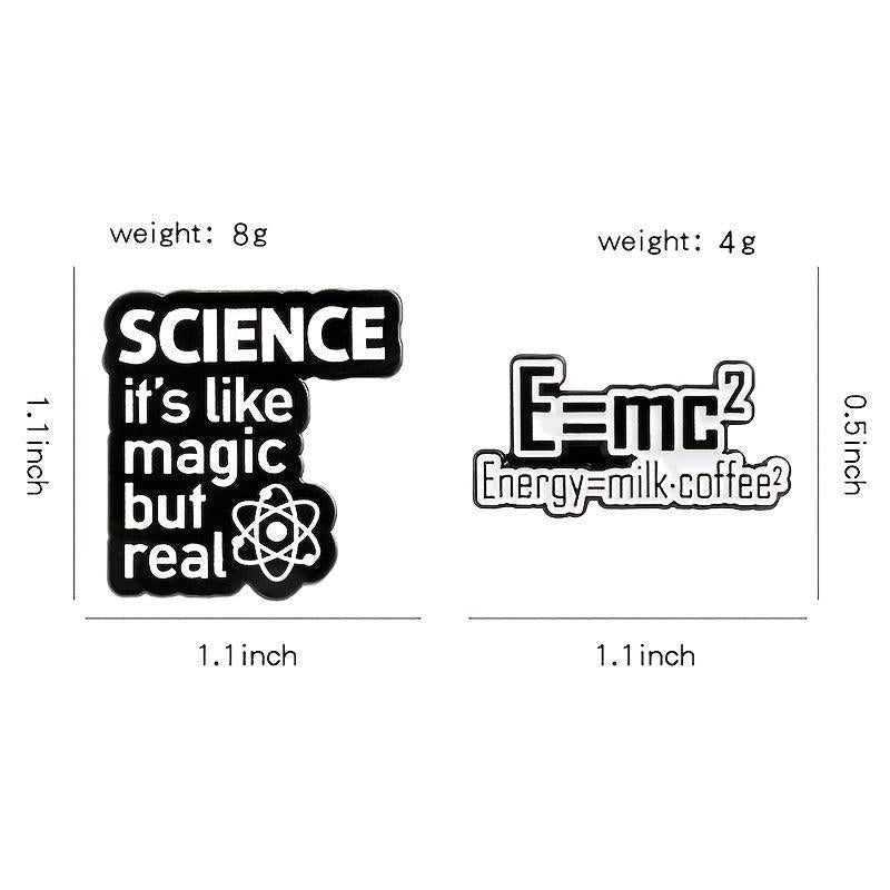 Chemical Physics Formula Pattern Zinc Alloy Pin