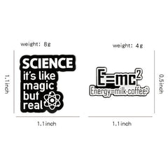 Chemical Physics Formula Pattern Zinc Alloy Pin