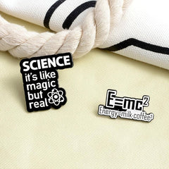 Chemical Physics Formula Pattern Zinc Alloy Pin