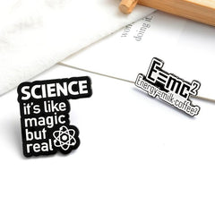 Chemical Physics Formula Pattern Zinc Alloy Pin