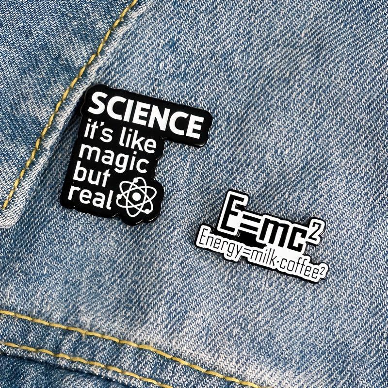 Chemical Physics Formula Pattern Zinc Alloy Pin