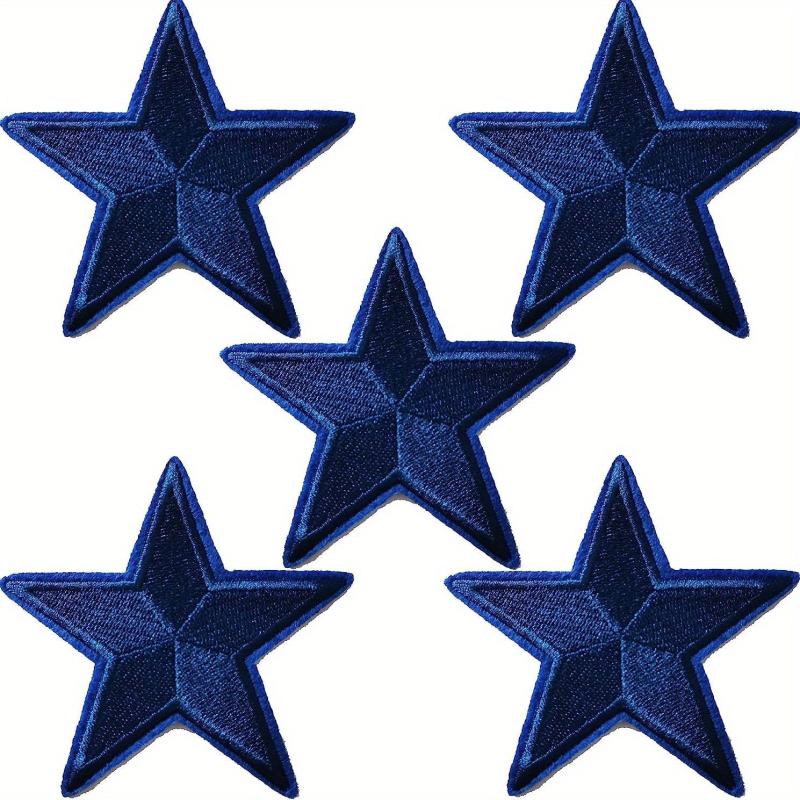 5pcs Stars Iron On Patches Sew On Embroidered Applique Repair Patch DIY Crafts