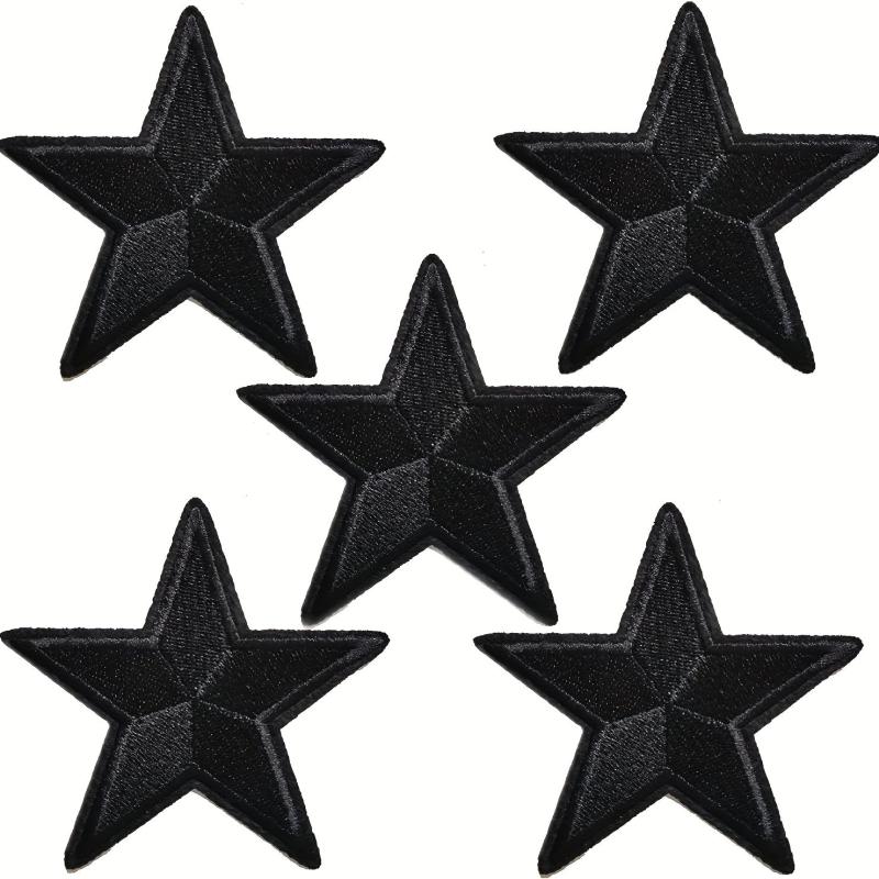 5pcs Stars Iron On Patches Sew On Embroidered Applique Repair Patch DIY Crafts