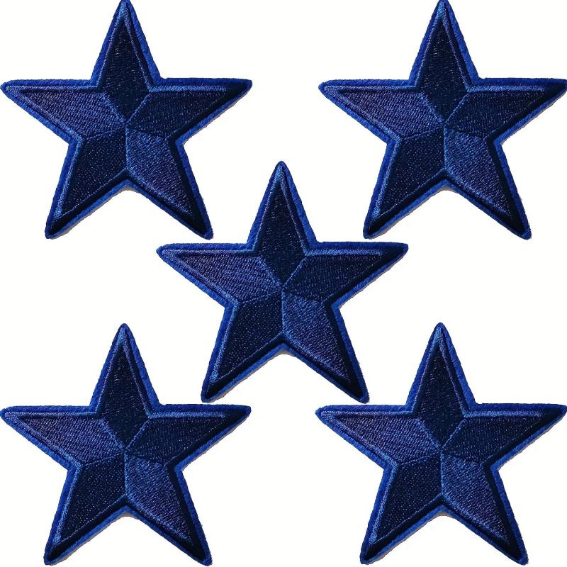5pcs Stars Iron On Patches Sew On Embroidered Applique Repair Patch DIY Crafts