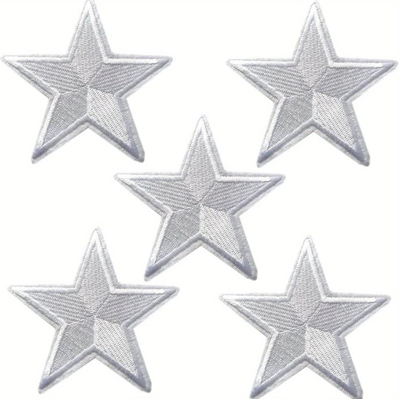 5pcs Stars Iron On Patches Sew On Embroidered Applique Repair Patch DIY Crafts