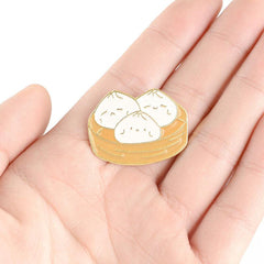 Men's Bun Brooch Traditional Food Pin