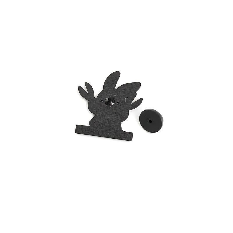 6pcs Animals Alloy Brooch Cartoon Rabbit Hamster Letter Anti-slip Button