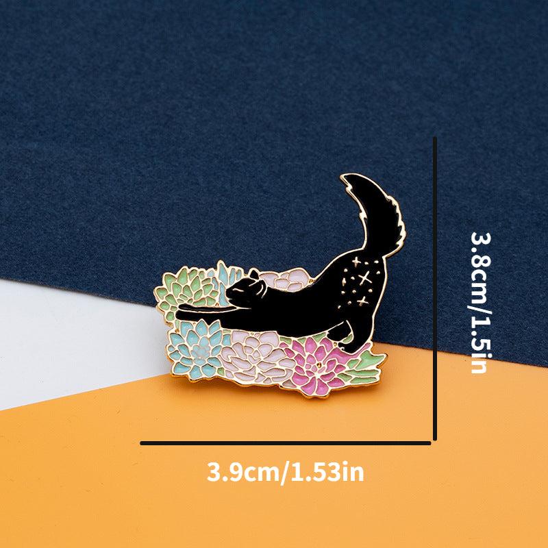 Colorful Cat Brooch Pin